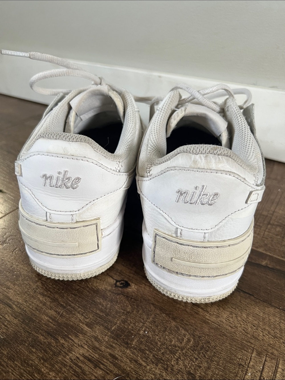 Nike Air Force 1 Low Platform Sneakers in White - Picture 4 of 4